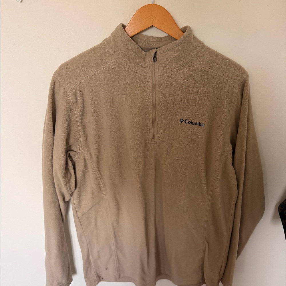 Columbia Men's Zip-Up Tan Sweater